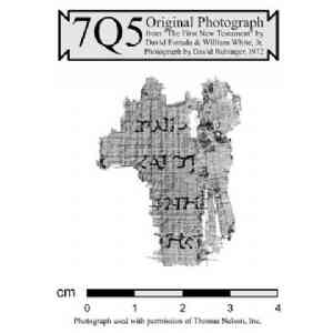 Click para ampliar. Pulsa en el nombre para ver la ficha. Jesús de Nazareth 5 El famoso papiro 7Q5